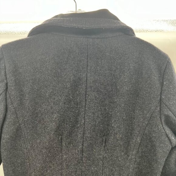 Bar III Women's Zip Up Peacoat Wool Blend Gray/Black Size XS Pockets - Picture 6 of 9
